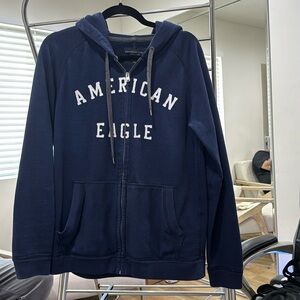 AMERICAN EAGLE Full Zip Hoodie in Dark Blue Navy, Size L Women’s , Size S Men’s